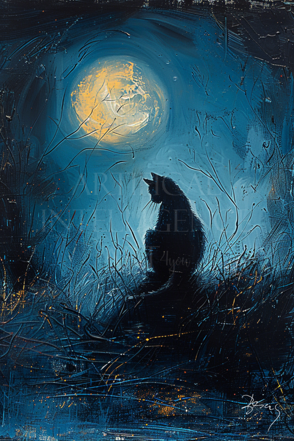 Black Cat and Blue Moon